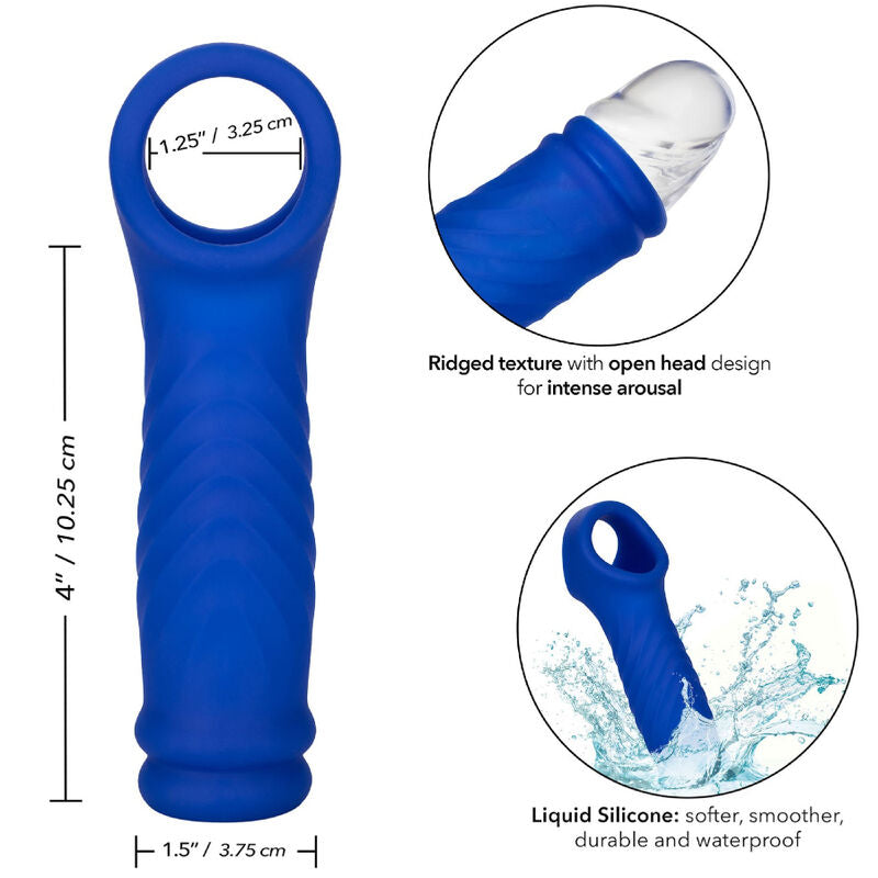 CALEXOTICS Admiral Wave – Gaine pénienne en silicone liquide, bleue