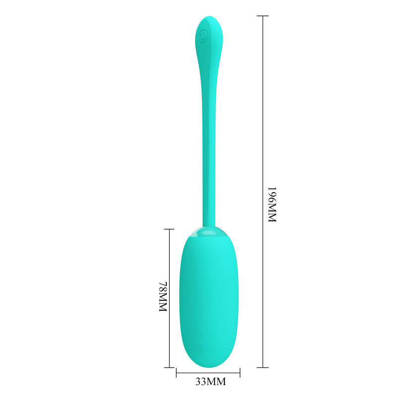PRETTY LOVE – UOVO VIBRANTE JULIUS IMPERMEABILE-RICARICABILE VERDE ACQUA
