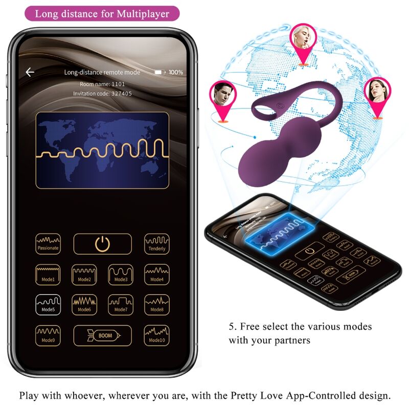 PRETTY LOVE – ELVIRA KEGEL BALLS APP REMOTE CONTROL PURPLE