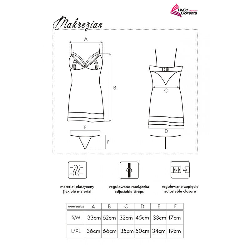 LIVCO CORSETTI FASHION – MAKREZIAN LC 90545 SHIRT + PANTY BLACK