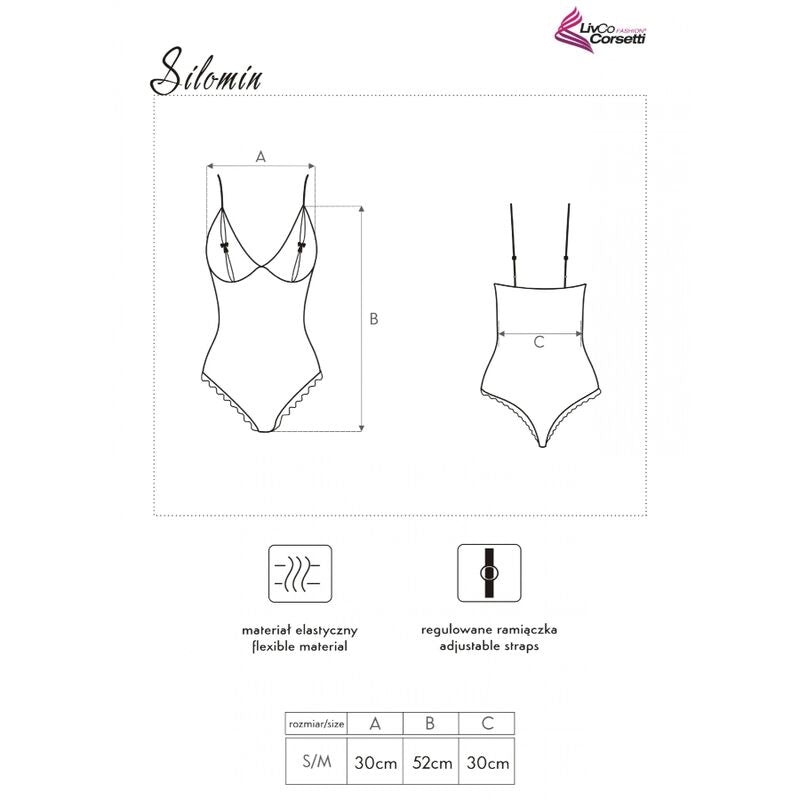 LIVCO CORSETTI FASHION – CORPS + PEIGNOIR SILOMIN LC 1401 NOIR TAILLE UNIQUE