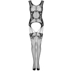 LIVCO CORSETTI Julove – Combinaison résille à motif floral, noire