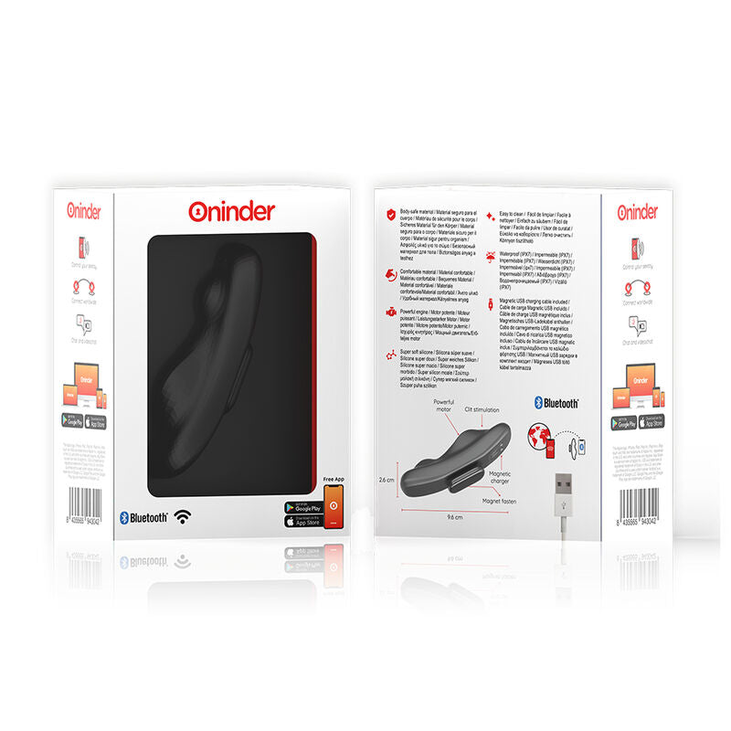ONINDER – VIBRATEUR RECHARGEABLE MANILA PANTY 9 VITESSES 9,6 CM X 2,6 CM – APPLICATION GRATUITE