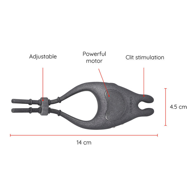 ONINDER – PAMPA RECHARGEABLE ADJUSTABLE VIBRATOR RING WITH CLITORIS STIMULATOR 10 SPEED – FREE APP