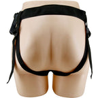PRETTY LOVE Marion – Universal-Harness-Slip mit Vibrationsdildo, 19 cm, braun
