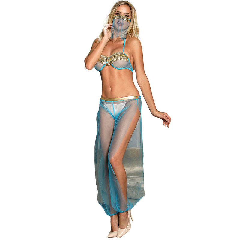 SUBBLIME – Blaues Dessous-Set im indischen Stil