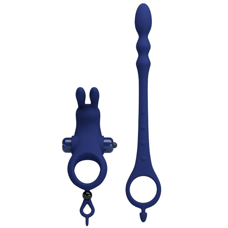 PRETTY LOVE – Ayad Vibrationsring mit Analplug, Blau