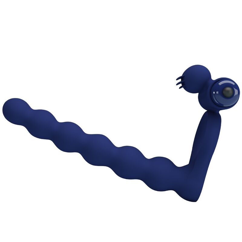 PRETTY LOVE – Ajmal Vibrationsring mit Penishalterung, Blau