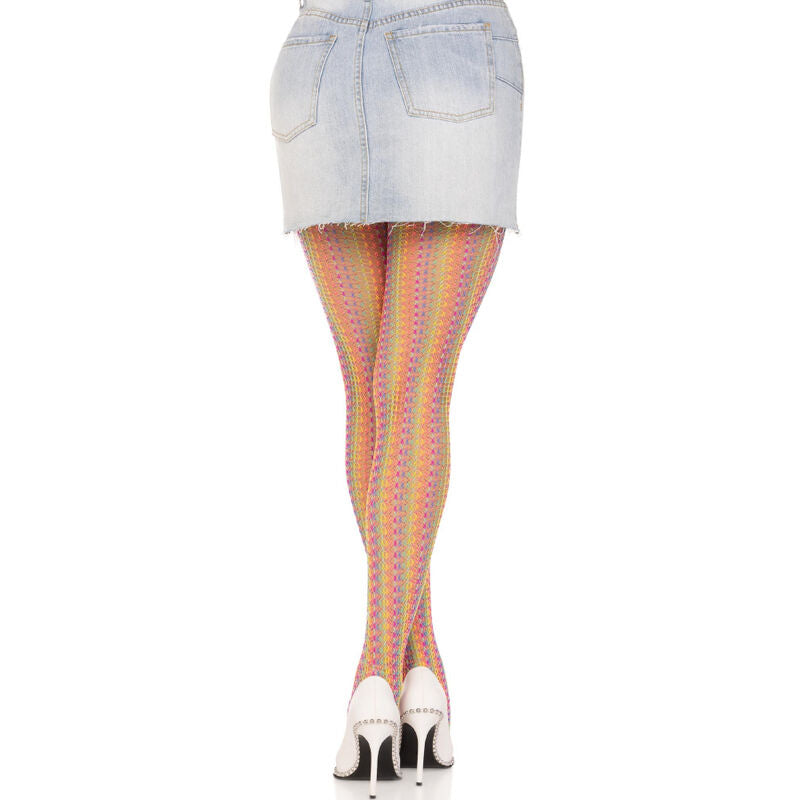 Leg Avenue – Mehrfarbige Häkelstrümpfe