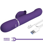 PRETTY LOVE – ZALIN PERLES VIBRATEUR LAPIN 4 EN 1 VIOLET