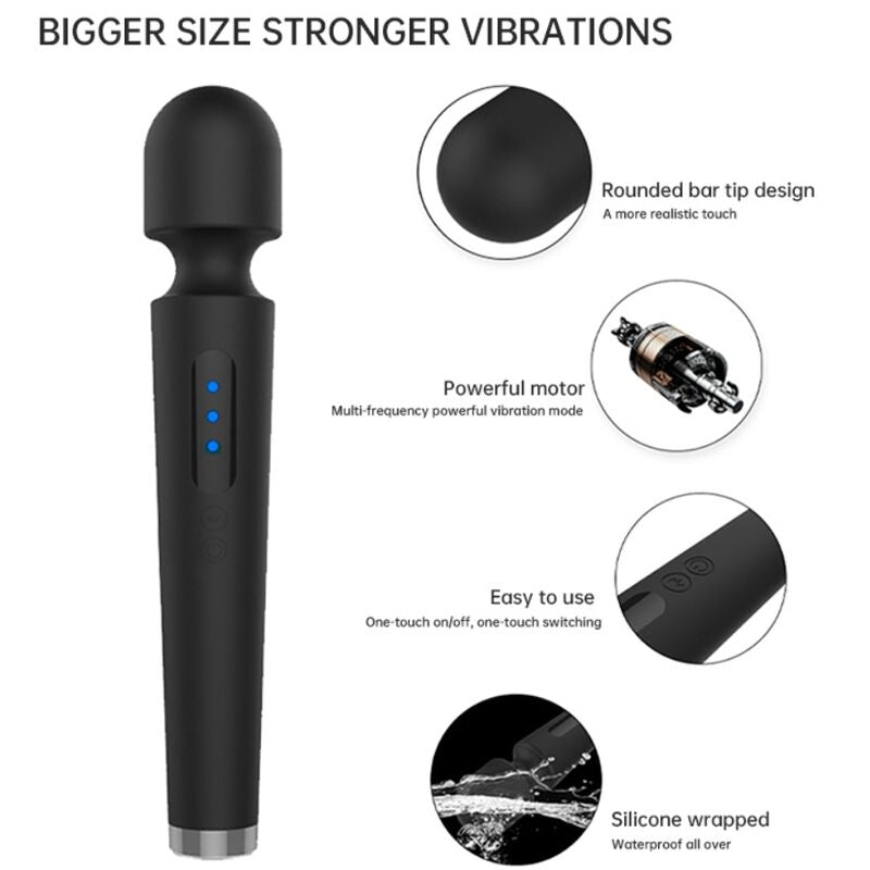 ARMONY X Power – Grosser Massager mit flexiblem Kopf, schwarz