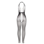SUBBLIME – 951832 BODYSTOCKING CON SCHIENA APERTA E DETTAGLI INCROCIATI NERO TAGLIA UNICA