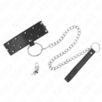 Kink – Halsband mit silbernen Nieten und Leine, 65 cm
