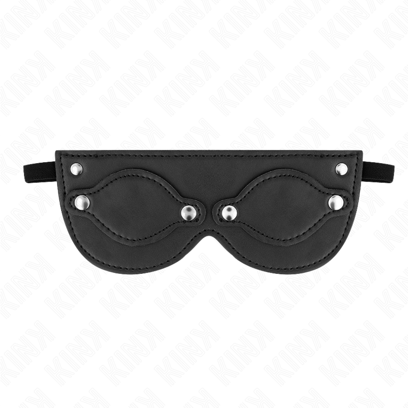 Kink – Kunstledermaske mit abnehmbaren Augenabdeckungen, 22 x 9 cm