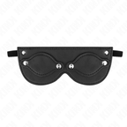 Kink – Kunstledermaske mit abnehmbaren Augenabdeckungen, 22 x 9 cm
