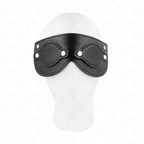 Kink – Kunstledermaske mit abnehmbaren Augenabdeckungen, 22 x 9 cm