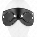Kink – Kunstledermaske mit abnehmbaren Augenabdeckungen, 22 x 9 cm