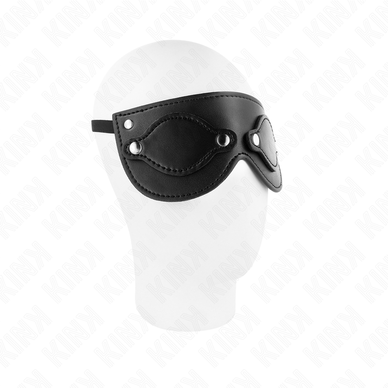 Kink – Kunstledermaske mit abnehmbaren Augenabdeckungen, 22 x 9 cm