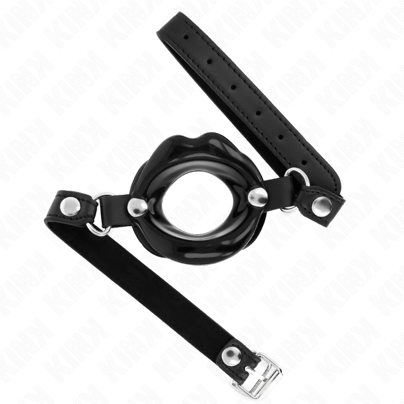 KINK – LIP 8 CM GAG WITH LEATHERETTE STRAP 63 x 2 CM ADJUSTABLE 39-58 CM