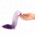 KINK – ANAL PLUG SIZE X CM WITH SYNTHETIC TAIL 40 CM PURPLE