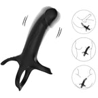ARMONY – DILDO WITH RING & VIBRATOR BLACK