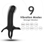 ARMONY – DILDO WITH RING & VIBRATOR BLACK