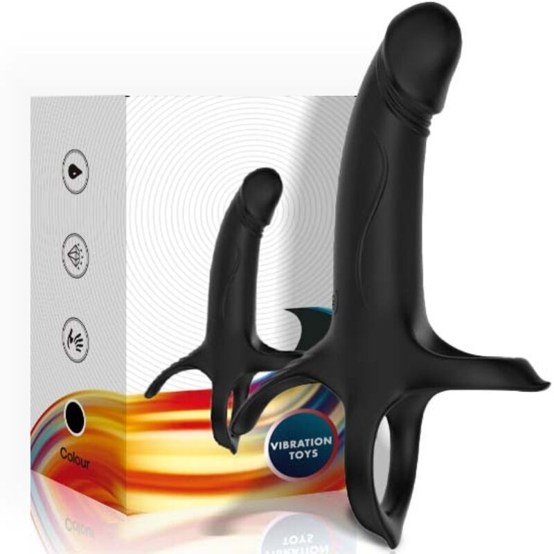 ARMONY – DILDO WITH RING & VIBRATOR BLACK