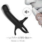 ARMONY – DILDO WITH RING & VIBRATOR BLACK