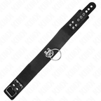 KINK – STUDDED LEASH 116 CM COLLAR WITH LEATHERETTE STRAP 50 X 5 CM