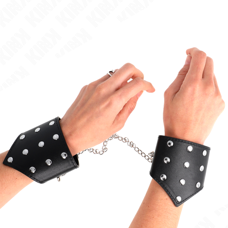 KINK – BRACCIALI STILE PUNTO NERO CON CATENA REGOLABILE 17-23 CM X 8,5 CM