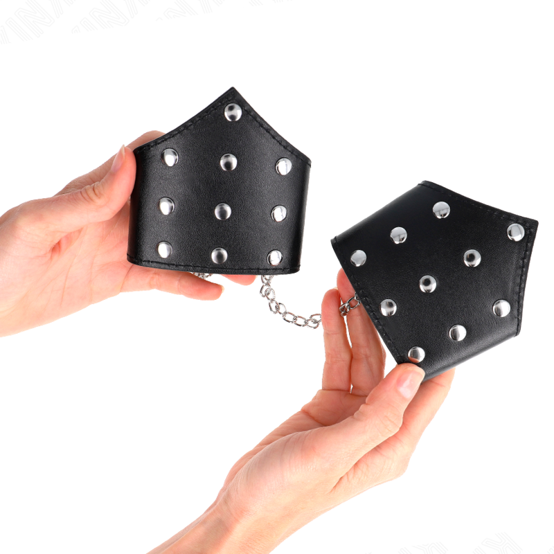 KINK – BRACCIALI STILE PUNTO NERO CON CATENA REGOLABILE 17-23 CM X 8,5 CM