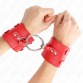 KINK – FIXED WRIST RESTRAINTS WITH RING AND STUDS ADJUSTABLE 17-22 CM X 6.5 CM