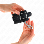 KINK – WRIST RESTRAINTS-SINGLE RIVET ROW BLACK ADJUSTABLE 17-28 CM X 5 CM