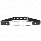 KINK – METAL HOOK GAG 11.5 CM WITH LEATHERETTE STRAP ADJUSTABLE 39-58 CM X 2 CM