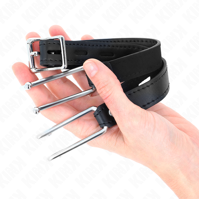 KINK – METAL HOOK GAG 11.5 CM WITH LEATHERETTE STRAP ADJUSTABLE 39-58 CM X 2 CM