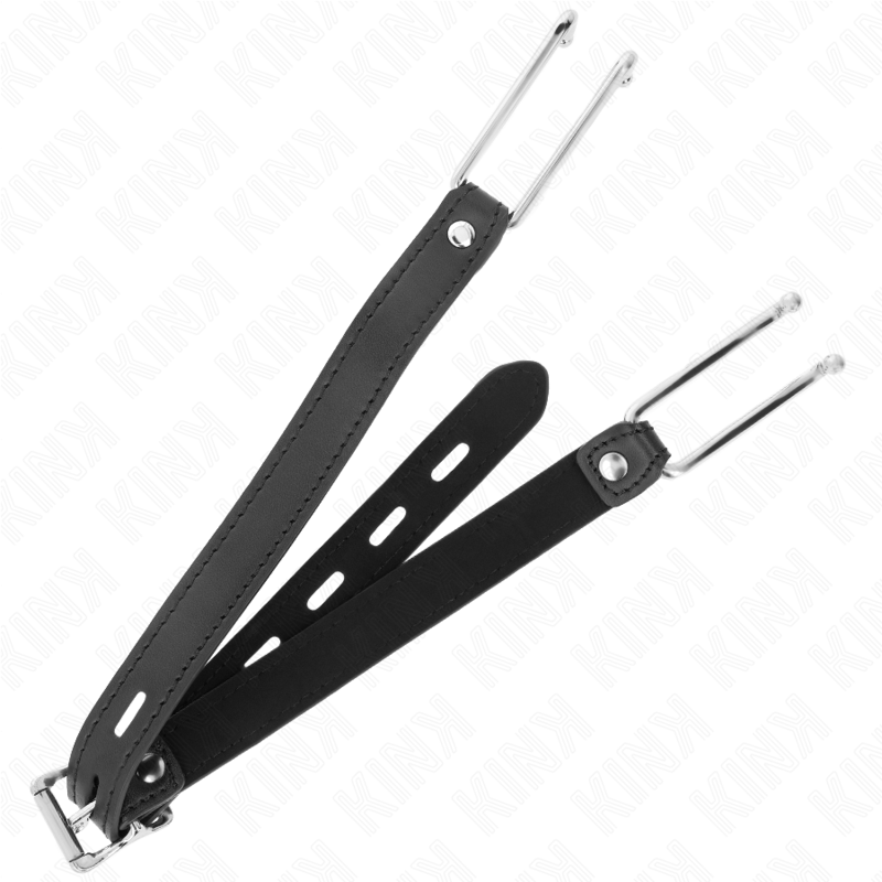 KINK – METAL HOOK GAG 11.5 CM WITH LEATHERETTE STRAP ADJUSTABLE 39-58 CM X 2 CM