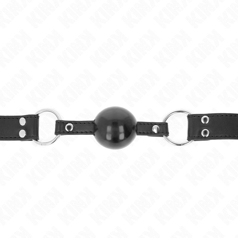 KINK – SOFT AND SOLID BALL 4 CM GAG WITH LEATHERETTE STRAP 62 x 2.5 CM ADJUSTABLE 42-58 CM