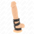 KINK – ANELLO PER PENE IN PELLE TRIPLA CON CHIUSURA A PRESSIONE