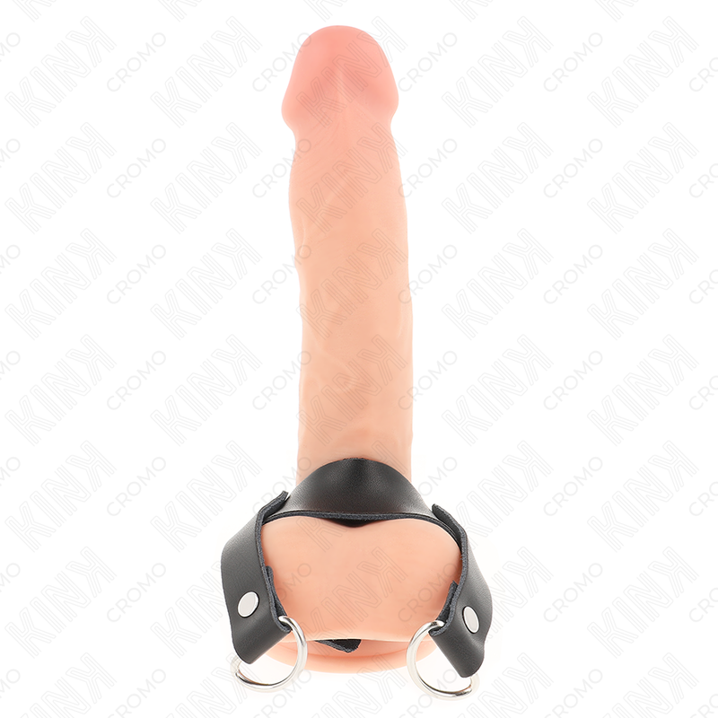 KINK – ANELLO PER PENE CON ANELLI A FORMA DI "D" 18,5 X 3,3 CM