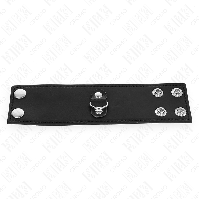 KINK – ANELLO PER PENE IN PELLE CON CHIUSURA A PRESSIONE 18 X 5 CM
