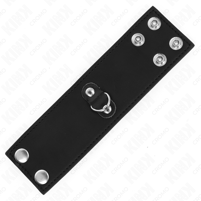 KINK – ANELLO PER PENE IN PELLE CON CHIUSURA A PRESSIONE 18 X 5 CM