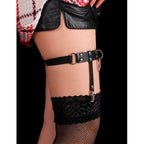 SUBBLIME – 953744 GIARRETRELLA PUNK IN PELLE REGOLABILE NERA TAGLIA UNICA