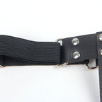 SUBBLIME – 953744 GIARRETRELLA PUNK IN PELLE REGOLABILE NERA TAGLIA UNICA