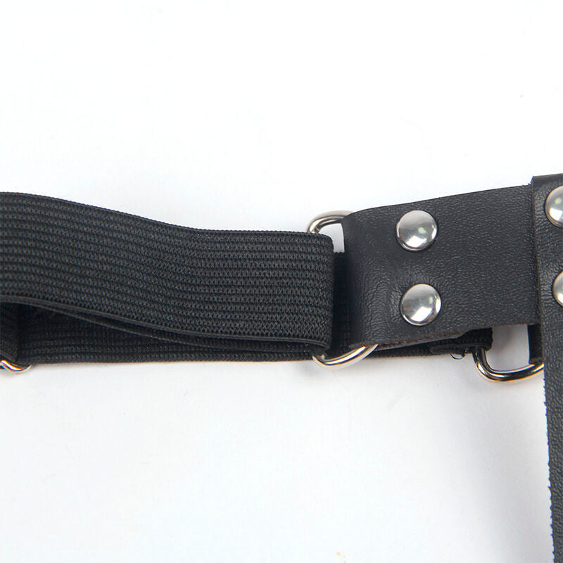 SUBBLIME – 953744 GIARRETRELLA PUNK IN PELLE REGOLABILE NERA TAGLIA UNICA