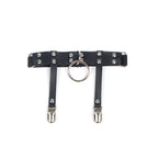 SUBBLIME – 953744 GIARRETRELLA PUNK IN PELLE REGOLABILE NERA TAGLIA UNICA