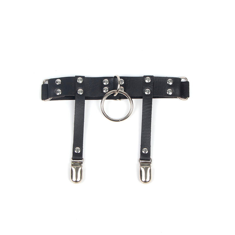 SUBBLIME – 953744 GIARRETRELLA PUNK IN PELLE REGOLABILE NERA TAGLIA UNICA