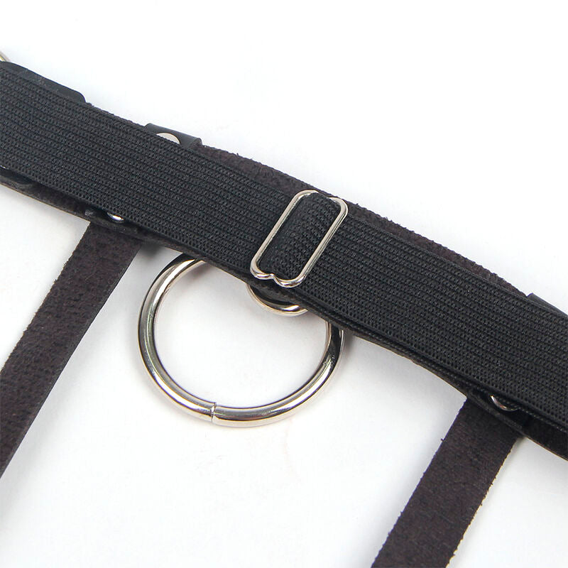SUBBLIME – 953744 GIARRETRELLA PUNK IN PELLE REGOLABILE NERA TAGLIA UNICA
