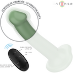 INTENSE – BECCA VIBRATOR WITH SUCTION CUP 10 VIBRATIONS GREEN REMOTE CONTROL