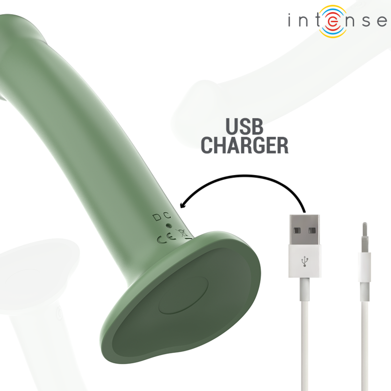 INTENSE – BECCA VIBRATOR WITH SUCTION CUP 10 VIBRATIONS GREEN REMOTE CONTROL