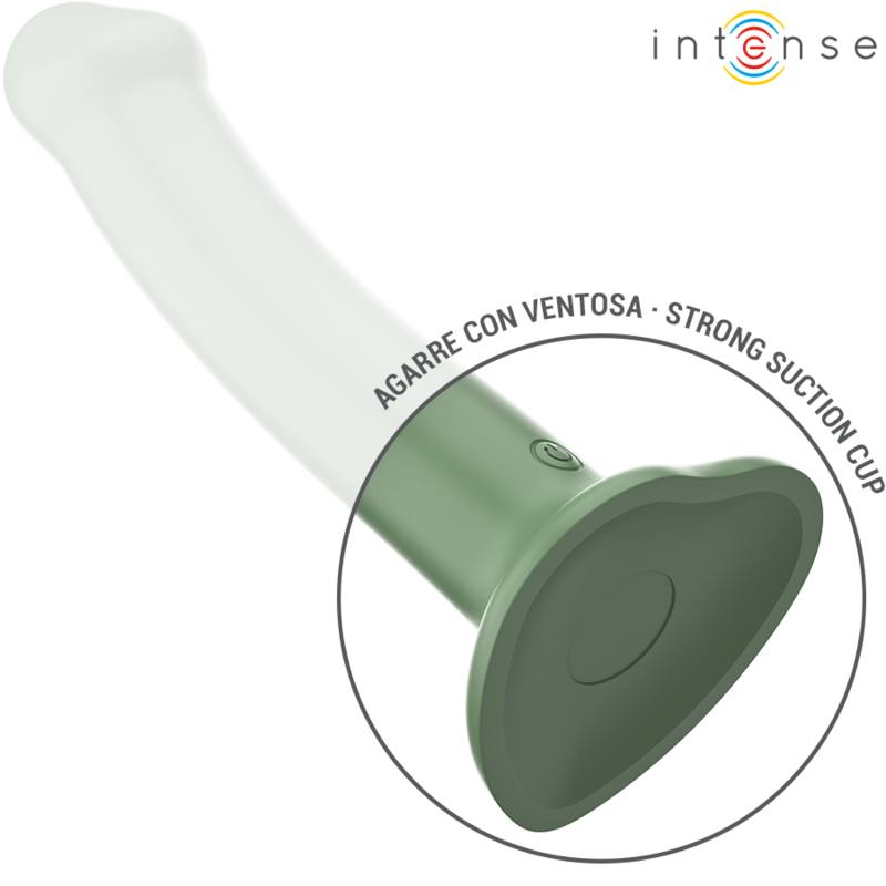 INTENSE – BECCA VIBRATOR WITH SUCTION CUP 10 VIBRATIONS GREEN REMOTE CONTROL
